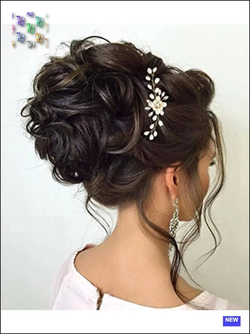 Pearl Crystal Rhinestone Bridal Hair Comb and 4 Pins Wedding Hair Accessories